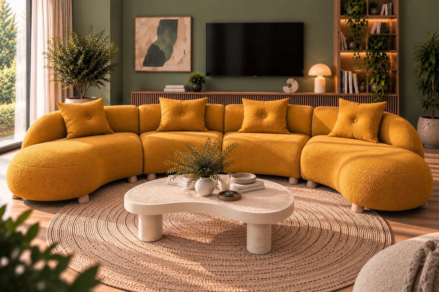 Canapea pentru living - mobilier realizat de Nandora Studio